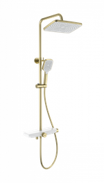 Душевая система с термостатом WONZON & WOGHAND ThermoKlick, Брашированное золото (WW-B3098-A-BG)