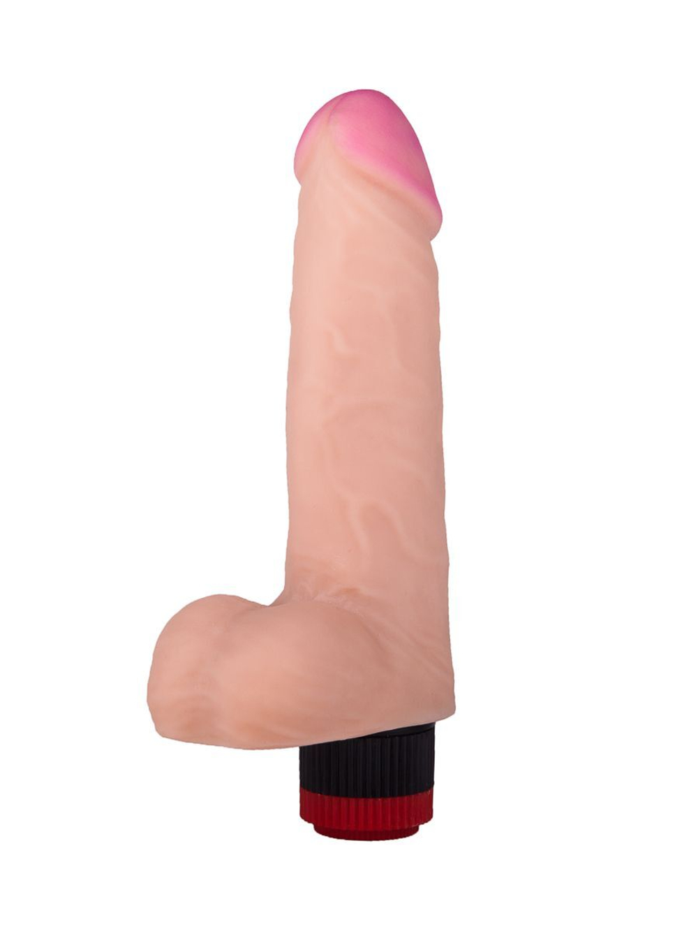 Фаллоимитатор с мошонкой и вибрацией - 20,7 см. (Цвет: телесный)
