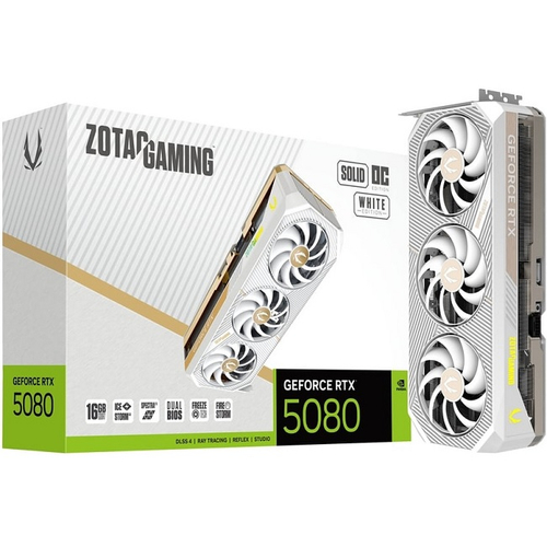 Видеокарта ZOTAC GeForce RTX 5080 SOLID WHITE ED OC 16GB (ZT-B50800Q-10P)