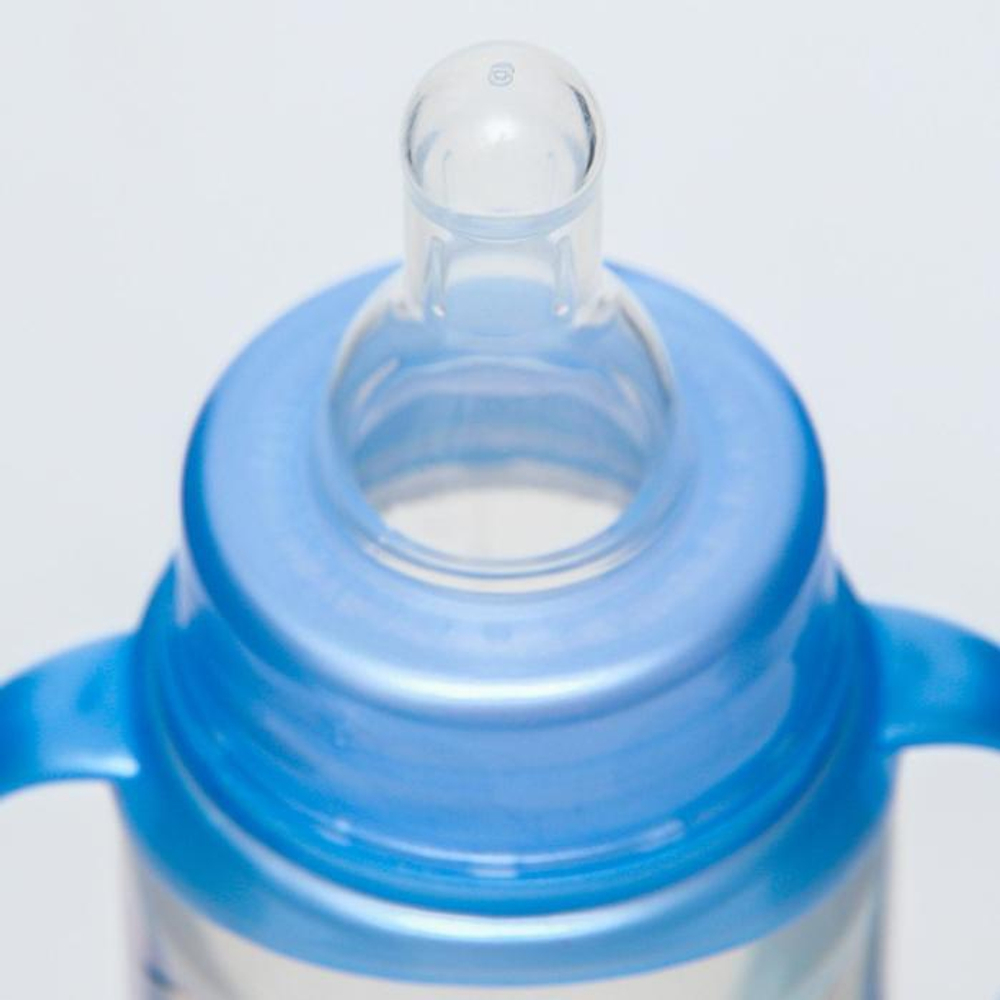 5399843 Бутылочка для кормления Cosmo Food, 250 мл., цилиндр, с ручками