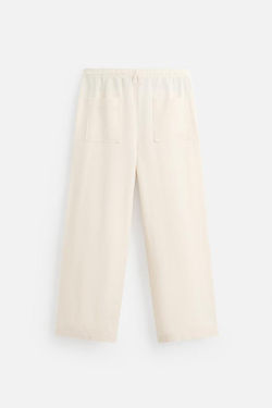 ZARA БРЮКИ-ДЖОГГЕРЫ КЛАССИЧЕСКОГО КРОЯ, ЭКРЮ