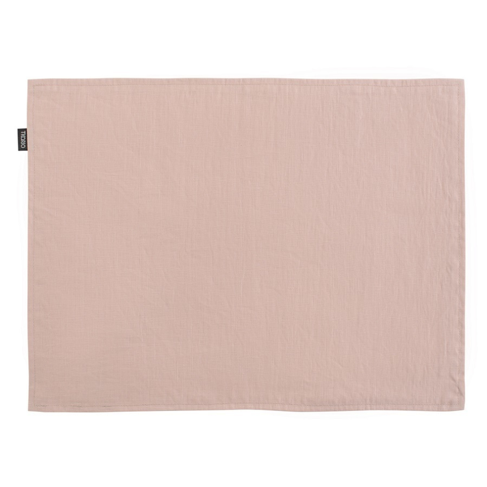 Салфетка под приборы из умягченного льна с декоративной обработкой пыльная роза essential, 35х45 см