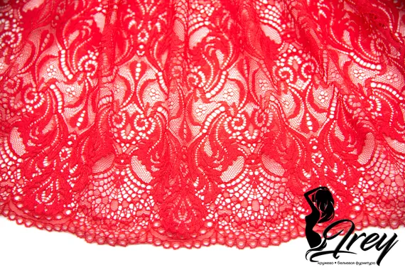 03-90 Кружево эластичное 22 см, красный 100