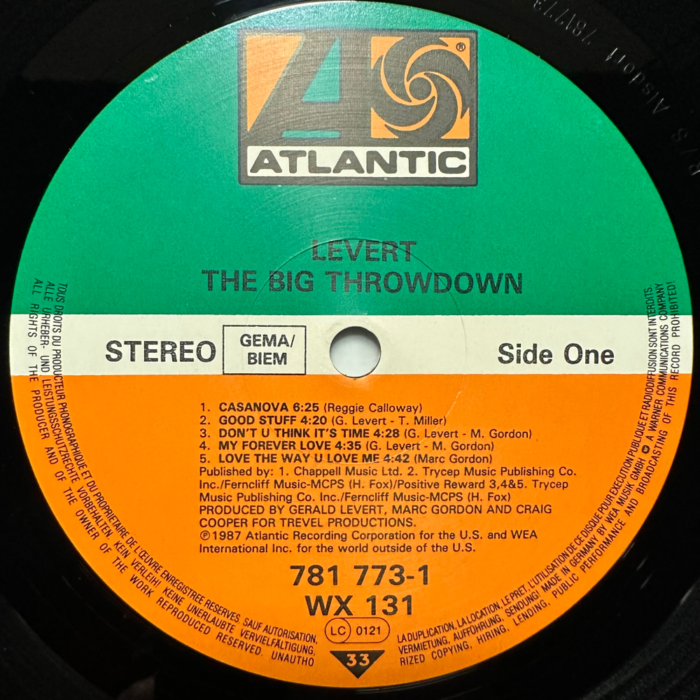 Levert - The Big Throwdown (Германия 1987г.)