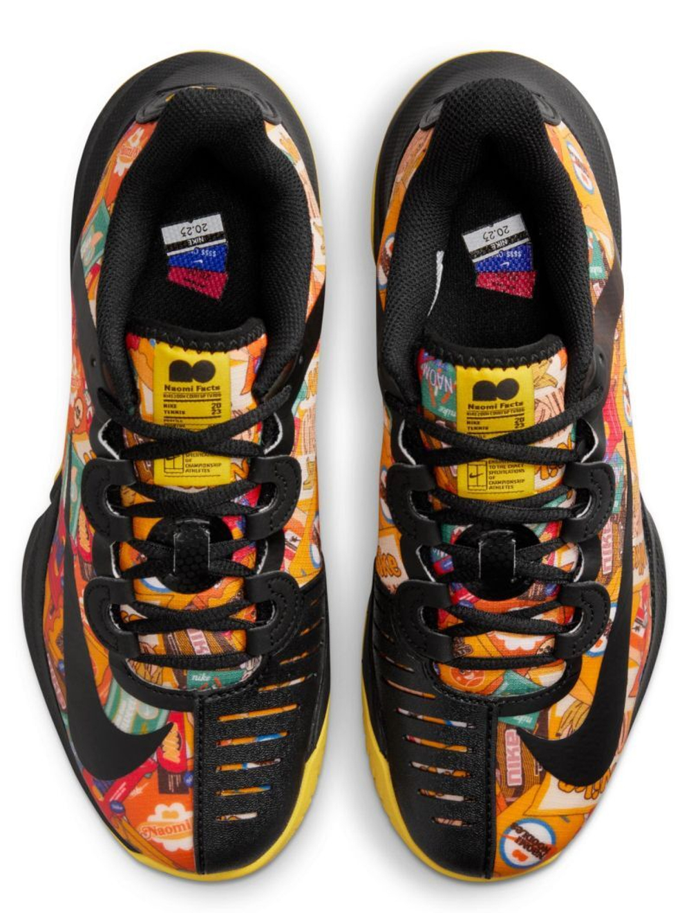 Женские Кроссовки теннисные Nike Court Air Zoom GP Turbo HC Osaka Premium - black/vivid sulfur/siren red/racer blue