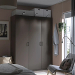 Гардероб - IKEA PAX/FORSAND/ПАКС/ФОРСАНД ИКЕА, 150x60x201 см, темно-серый