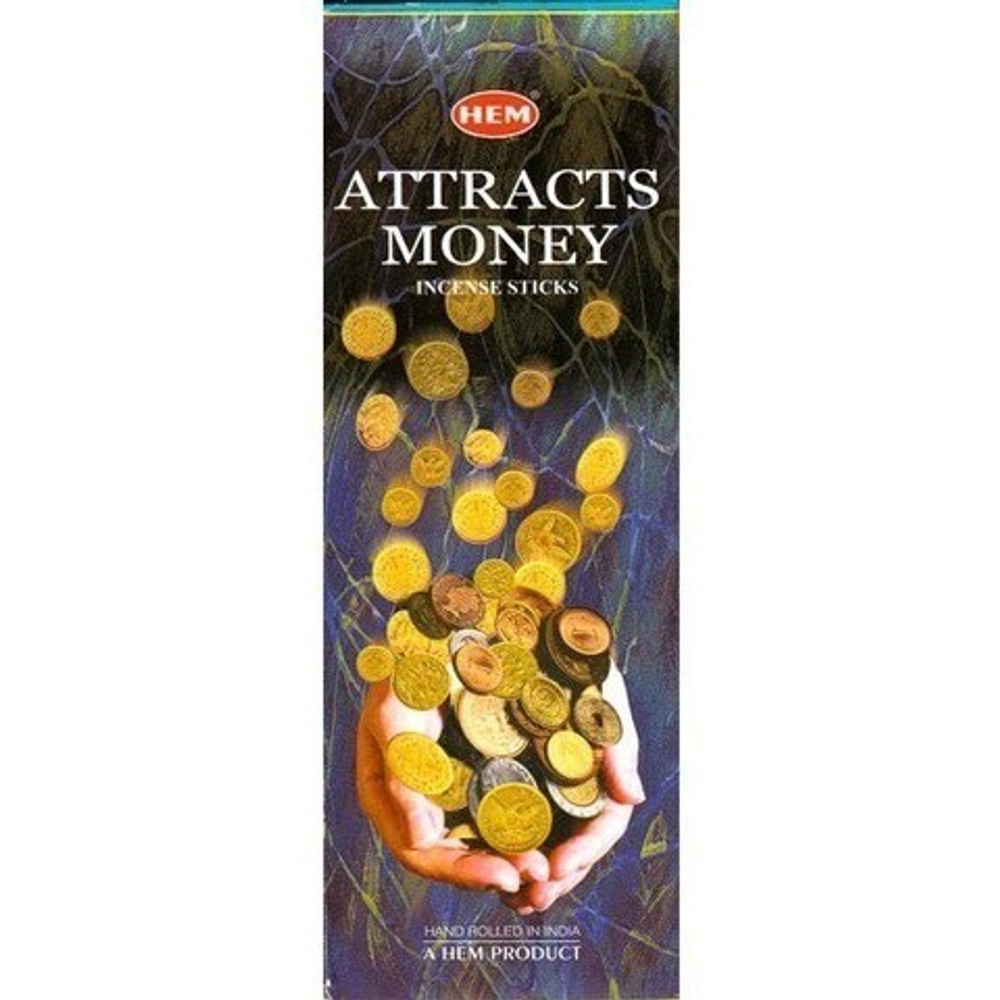 HEM Attracts Money шестигранник Благовоние Привлечение денег (бергамот, пачули)