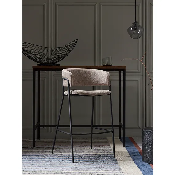 Стул барный Helning, мягкий шенилл, капучино