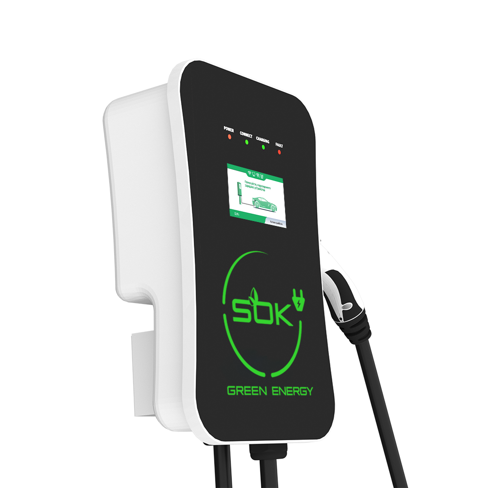 Зарядная станция S’OK Green Energy M3W Series Wallbox EV Charger SM3W31116542-5wf, 3-phase, 11kw (16a/ 380v), OCPP 1.6J, RFID, WiFi, LAN, уровень защиты IP54, кабель 5м