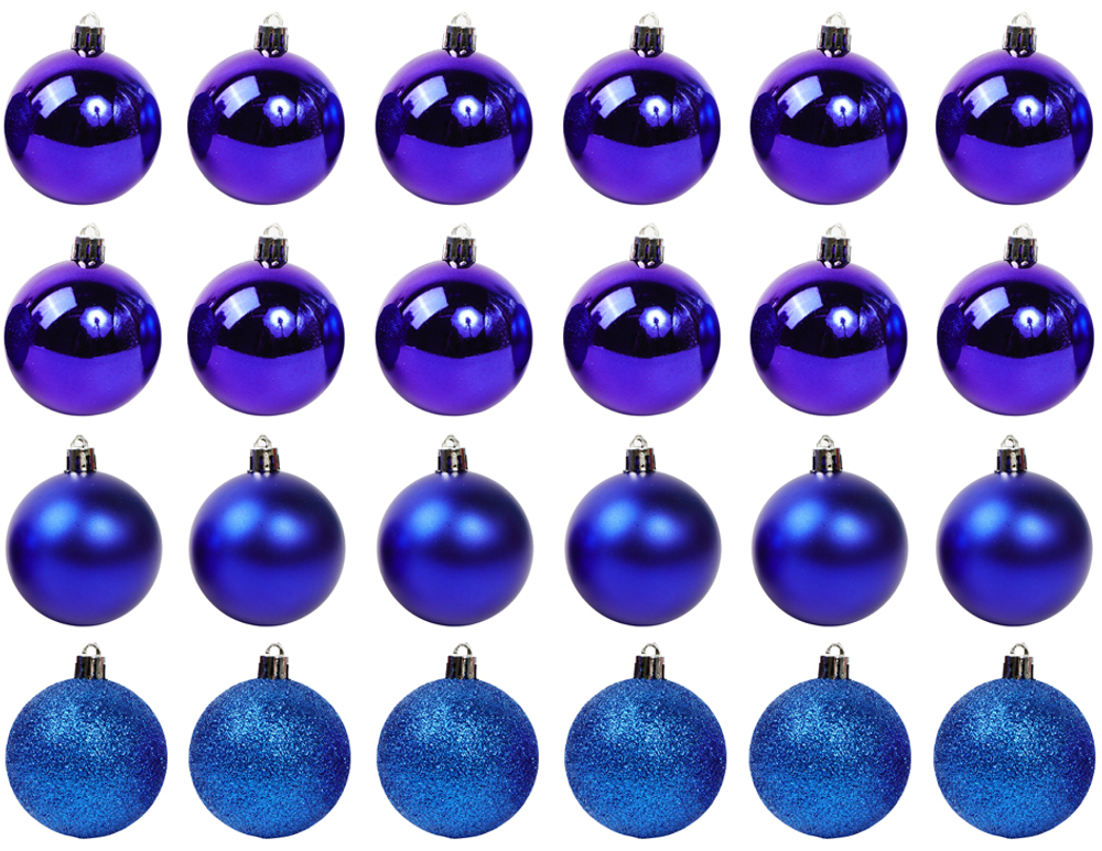 Набор шаров 24шт 6см синий SYQA-012103-B