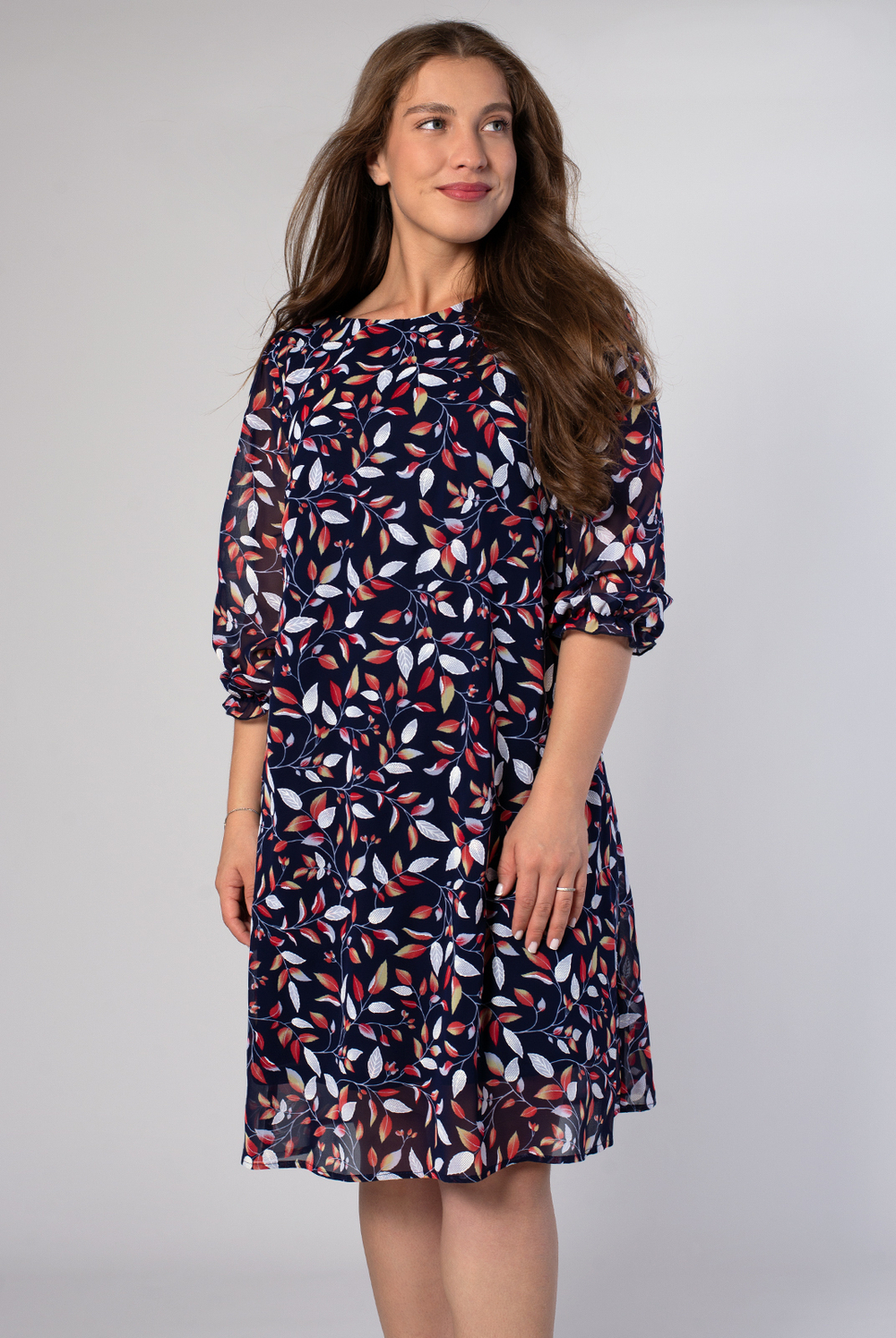 Платье женское 3831ВПБ, листок оранж #284ЛОр053831ВПБ