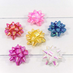 Бант Звезда 6,3см Набор 6 шт на липучке (Микс)