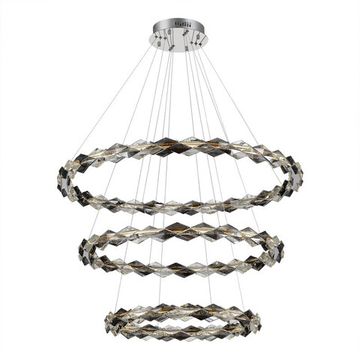 Люстра подвесная LED 75W 3000K SL6009.103.03 хром/прозрачно-дымчатый Diamanta ST-Luce