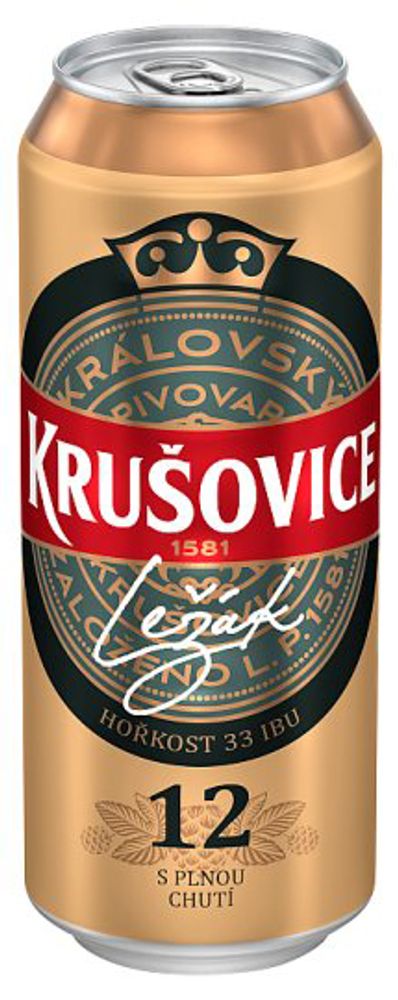 Пиво Крушовице Лежак 12 / Krusovice Lezak 12 0.5 - банка