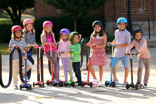 Самокат Maxi Micro Deluxe LED Blue