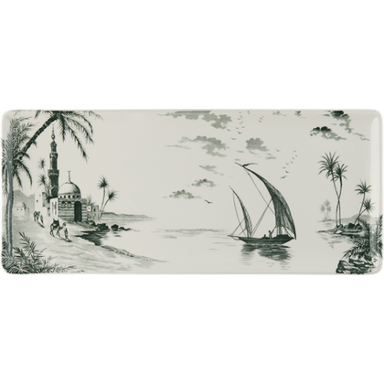 Блюдо прямоугольное Gien Les Depareillees Vert (36 x 15.5 см)