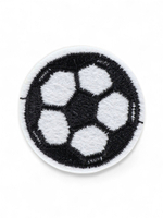 Термоаппликация «Футбольный мячик», d=3 см, белая, чёрная, 1881257