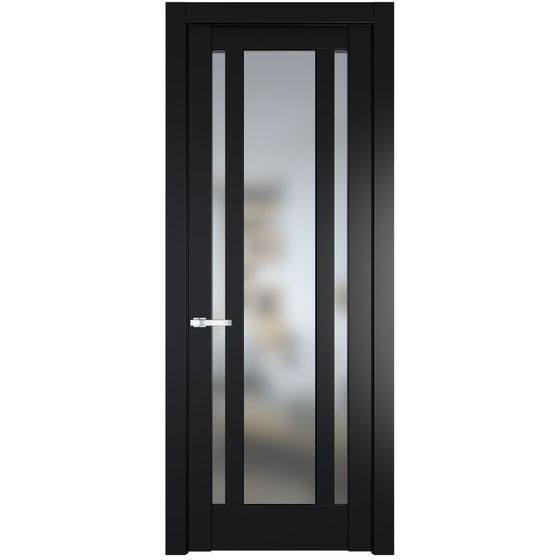 Межкомнатная дверь эмаль Profil Doors 3.5.2PM блэк остеклённая
