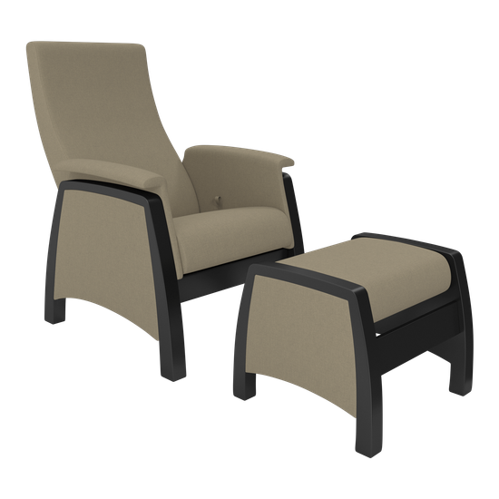 Кресло-глайдер 101 с пуфом