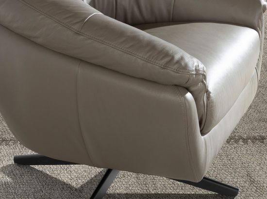 Вращающееся кресло 5138 из серой кожи Испания 