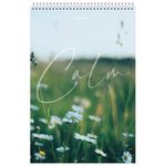 Блокнот БОЛЬШОЙ ФОРМАТ А4 198х297 мм, 80 л., гребень, жесткая подложка, клетка, BRAUBERG, "Calm", 114357