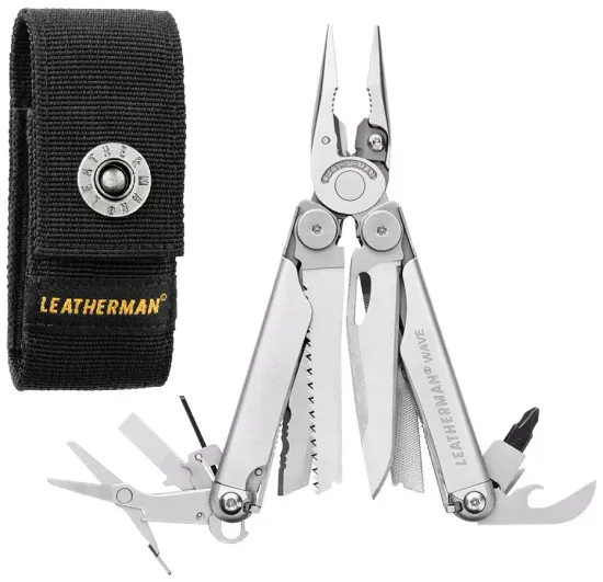 Мультитул пассатижи LEATHERMAN Wave plus (832524/832526) серебристый