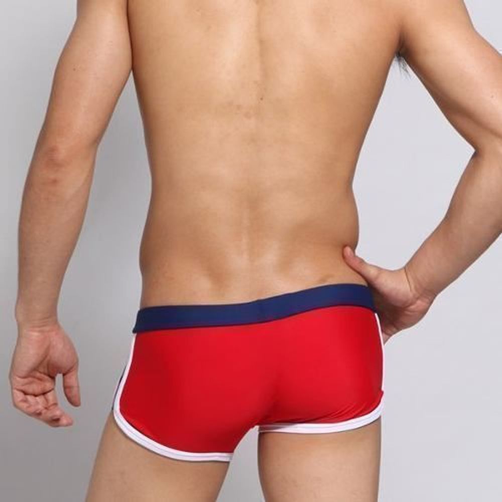 Мужские плавки красные с синим поясом Seobean Red Swim Trunk