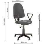 Кресло оператора Nowy Styl "Престиж" GTP (J) (CH) RU C-38, серое, ПВМ