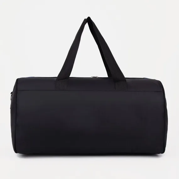 Сумка спортивная на молнии, наружный карман, цвет чёрный/синий