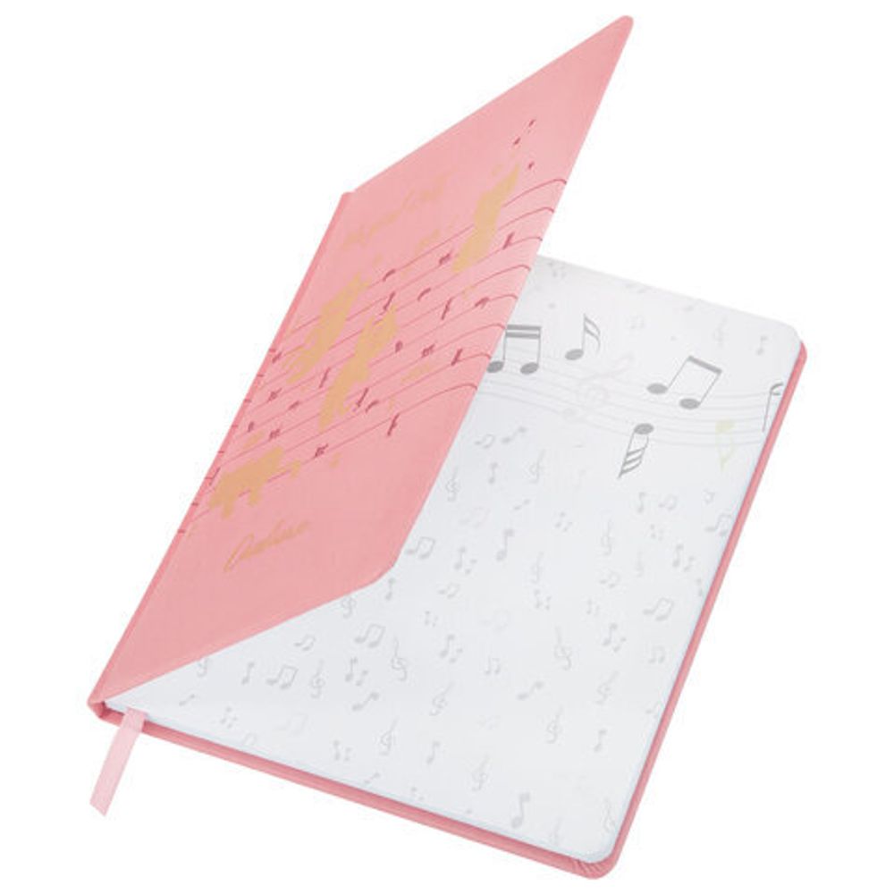 Дневник для музыкальной школы 170х215 мм, 48 л., обложка кожзам твердая, фольга, BRAUBERG, справочный материал, НОТКИ, 107368