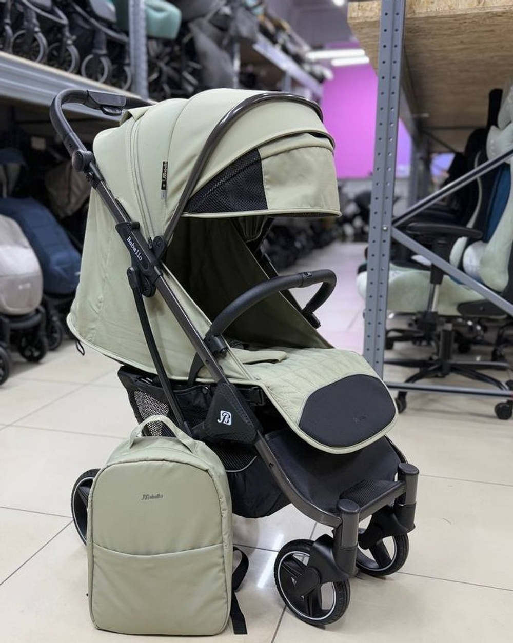 Коляска Baballo Future 2025 (светло-зеленый/черная рама)