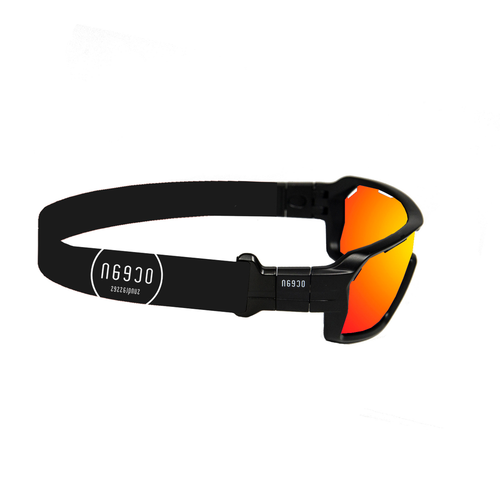 Спортивные очки OCEAN Chameleon Black / Revo Orange Polarized lenses
