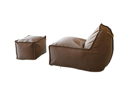 Кресло Манхеттен с пуфиком бежевое