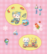 The cozy village of Akonchi. Coloring Book