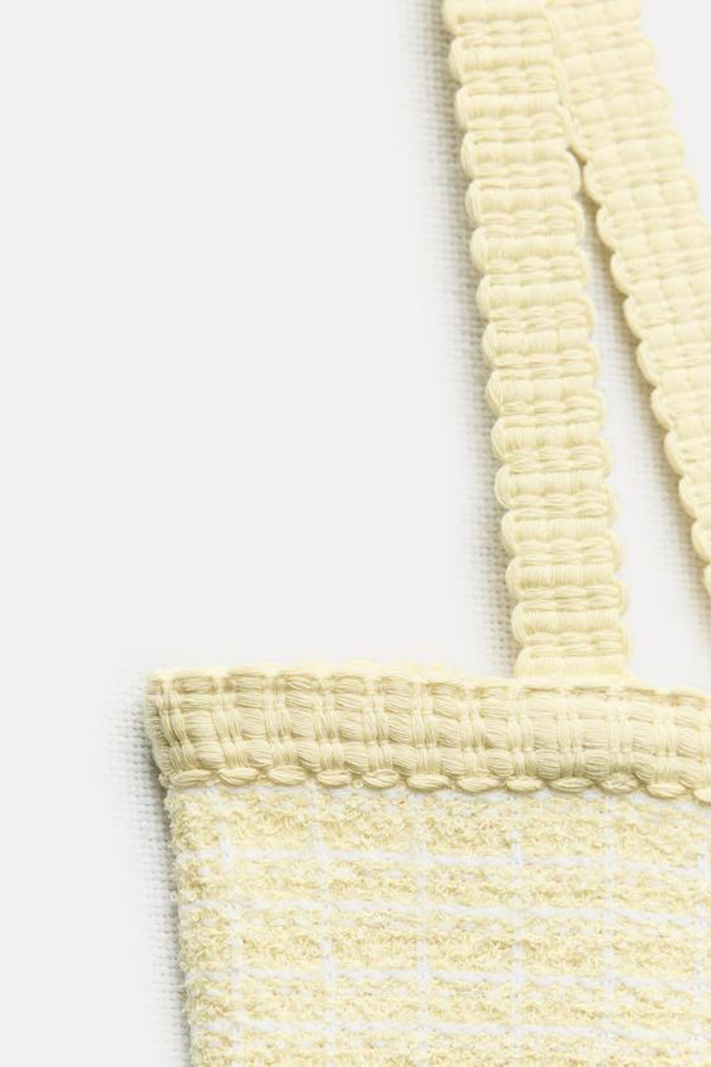 ZARA УКОРОЧЕННЫЙ ТРИКОТАЖНЫЙ ТОП, ЖЕЛТЫЙ