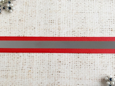 Лента-стропа светоотражающая, ш. 2 см, красный