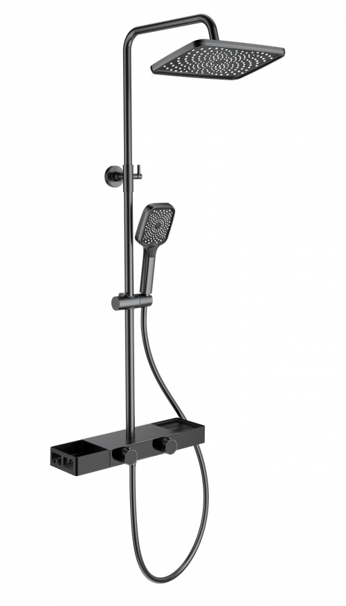 Душевая система WONZON & WOGHAND Shelf, Темный графит (WW-B3552-BGG)