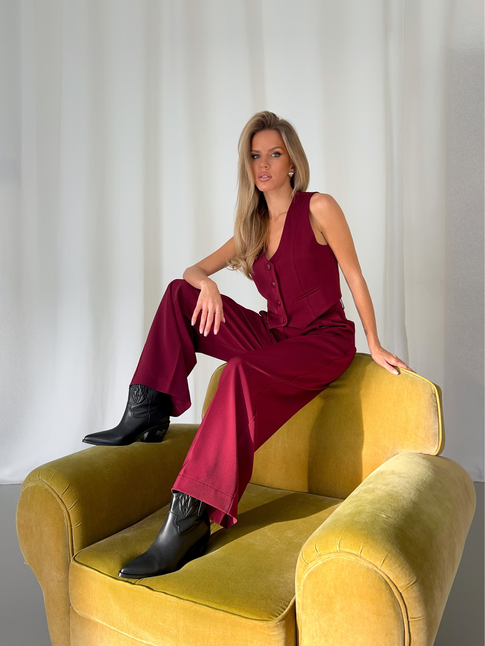 Брюки Office винный