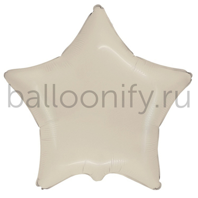 Фольгированная фигура, звезда, 18"/46СМ Сатин Cream