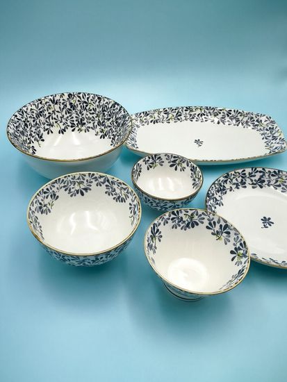 Тарелка 20 см. "Япония" синий декор