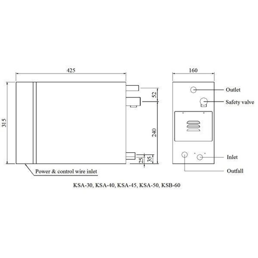 Парогенератор Coasts KSA-60 6 кВт 220В с выносным пультом KS-150