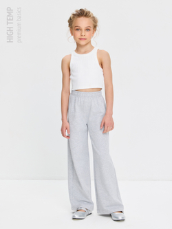 Брюки палаццо из футера