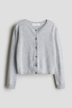 H&M Кардиган из смеси кашемира, светло-серый