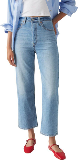 Джинсы Levis RIBCAGE STRAIGHT ANKLE синий