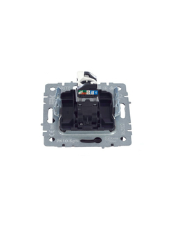Розетка компьютерная СП RJ45 кат.5E BRITE РК10-БрЧ механизм черн. IEK BR-K10-1-K02
