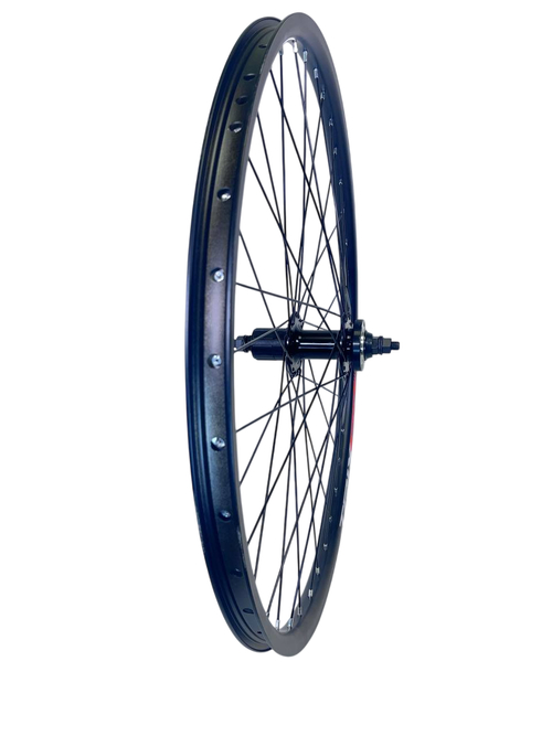 Колесо заднее 26" TRIX двойной обод черн., ДИСК касс. 8-10 ск. гайка черн., спица черн.