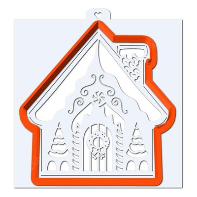 Трафарет+форма «Новогодний домик 2» (Трафарет+форма )