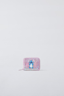 ZARA ВИНИЛОВЫЙ КОШЕЛЕК «ЛИЛО И СТИЧ» © DISNEY, РОЗОВЫЙ