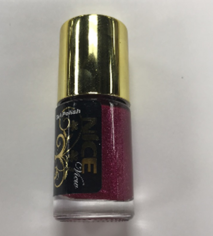 Nice View Лак для ногтей Ouck Dry, тон №016, Малиново-серебрянный с блестками, 7 мл