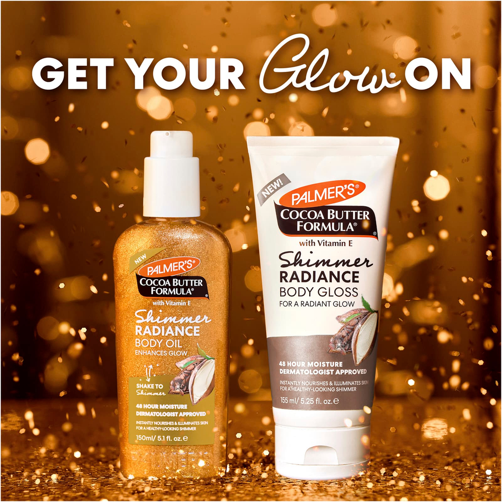Palmer's, Cocoa Butter Formula® с витамином E, сияющий блеск для тела, 155 мл (5,25 жидк. унц.)